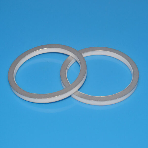 Large diameter alumina metallized ceramic ring