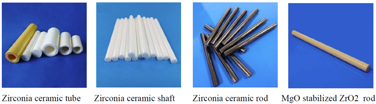 Zirconia ceramic tube and rod